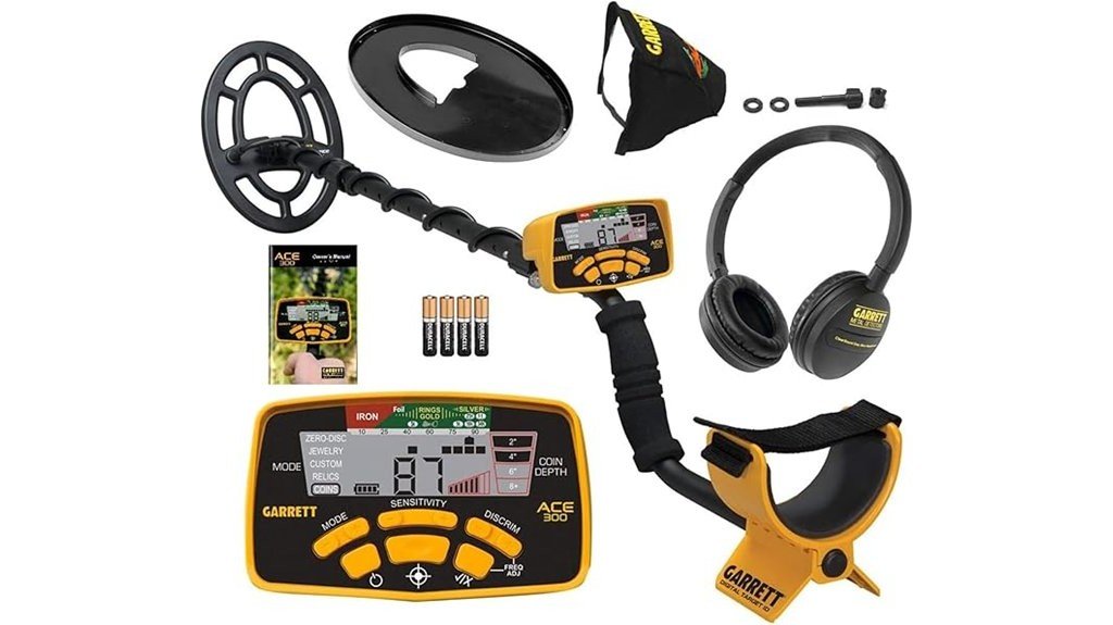 metal detector with accessories